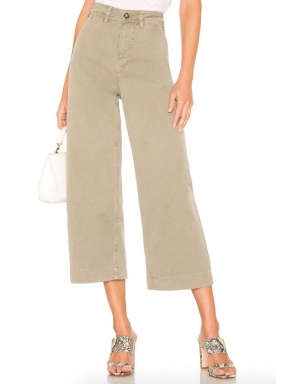 We The Free Patti pants cropped hi-rise pale green denim 28